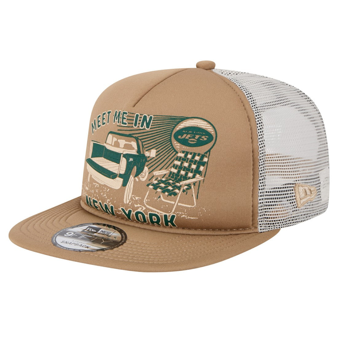 New York Jets New Era Meet Me 9FIFTY Snapback Hat - Tan Hats