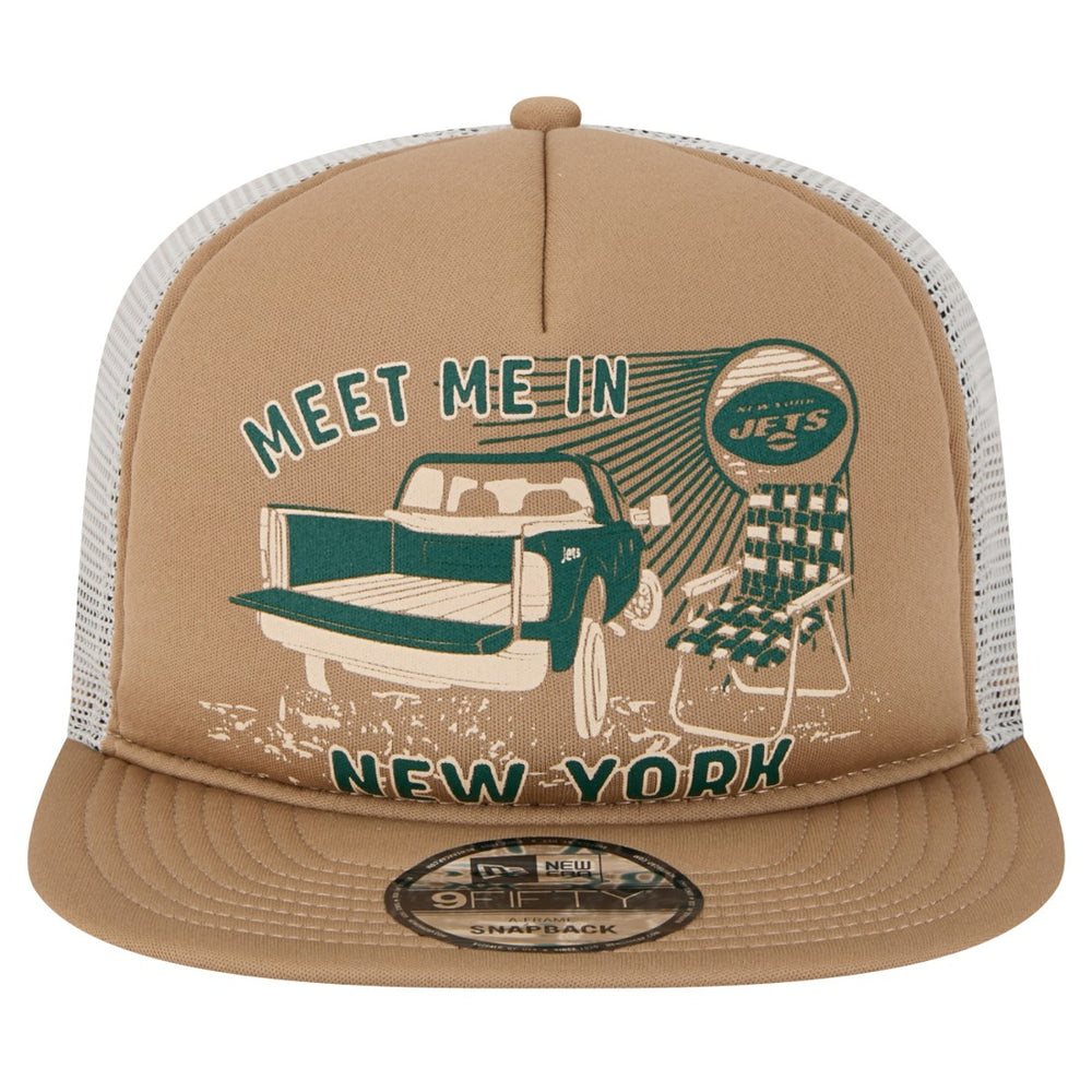 New York Jets New Era Meet Me 9FIFTY Snapback Hat - Tan Hats