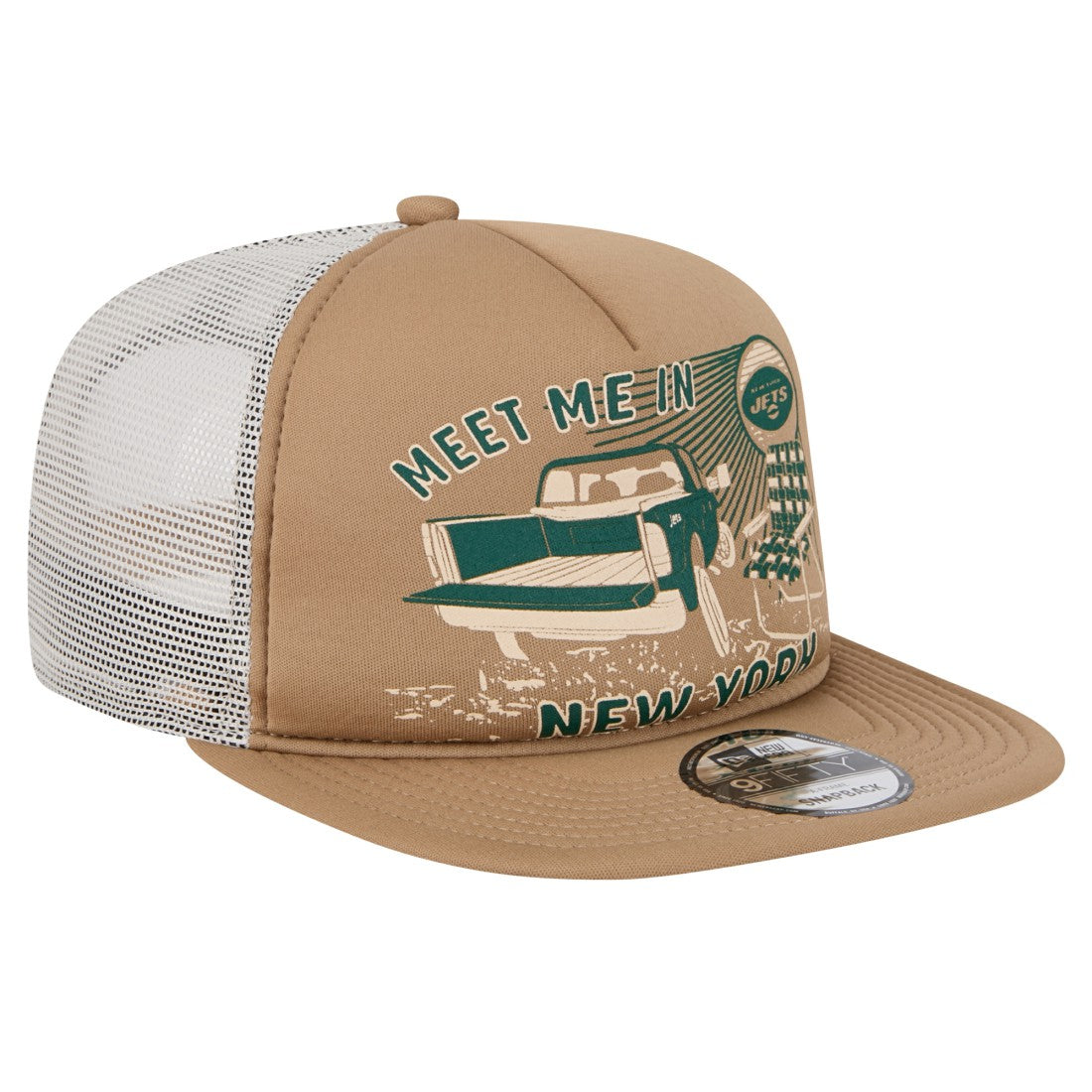 New York Jets New Era Meet Me 9FIFTY Snapback Hat - Tan Hats