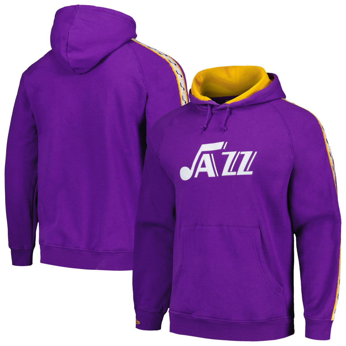 Utah Jazz Hardwood Classics Nights Raglan Pullover Hoodie Purple - Mitchell & Ness outlet