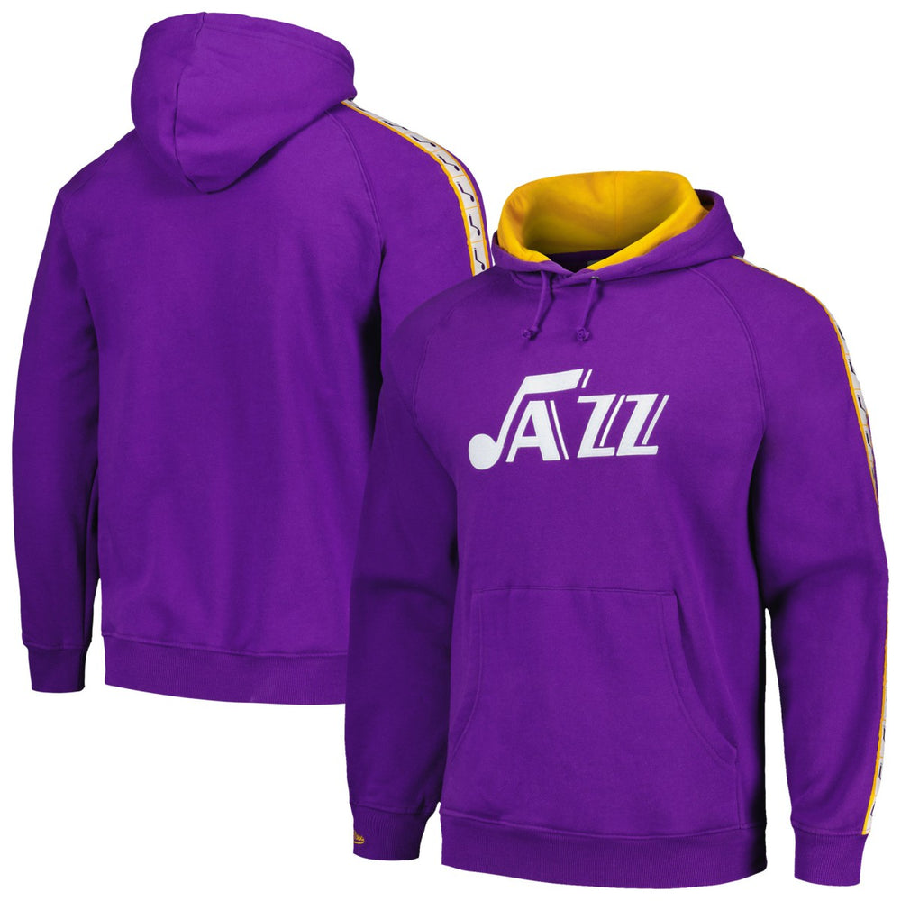 Utah Jazz Hardwood Classics Nights Raglan Pullover Hoodie Purple - Mitchell & Ness outlet