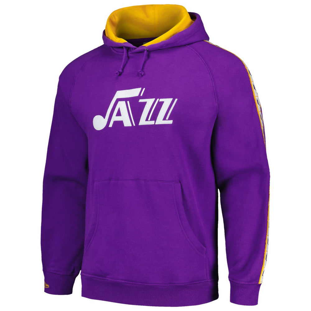 Utah Jazz Hardwood Classics Nights Raglan Pullover Hoodie Purple - Mitchell & Ness outlet