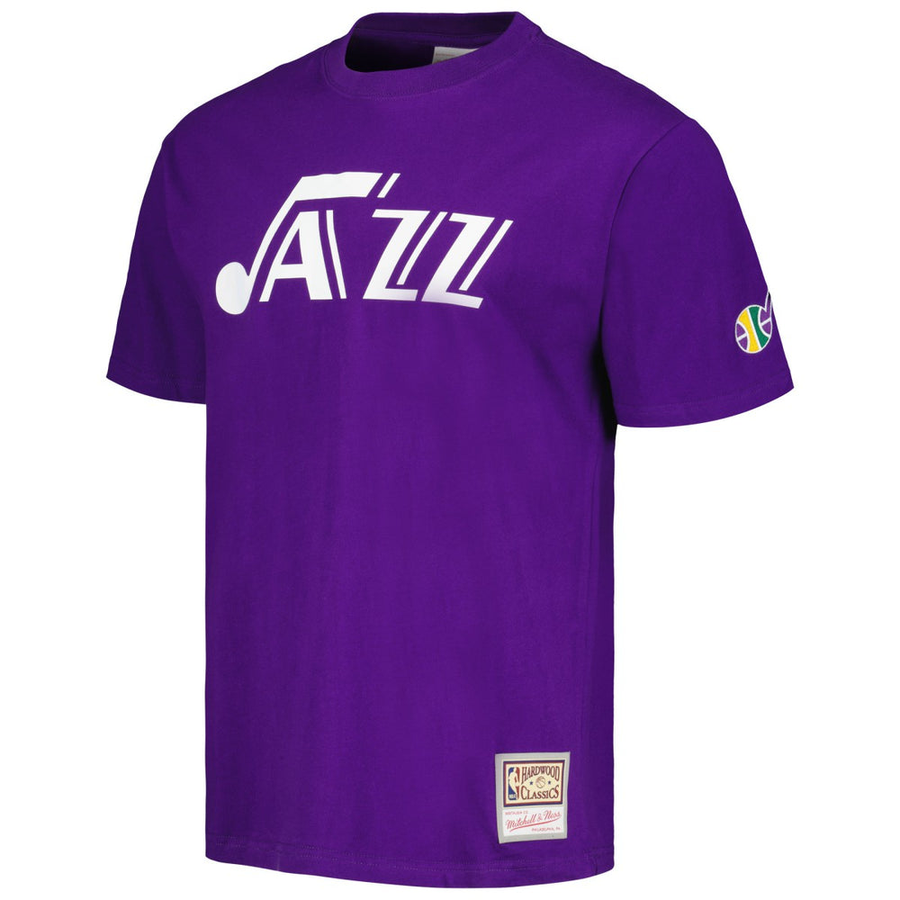 Utah Jazz Hardwood Classics Nights Premium T-Shirt Purple - Mitchell & Ness