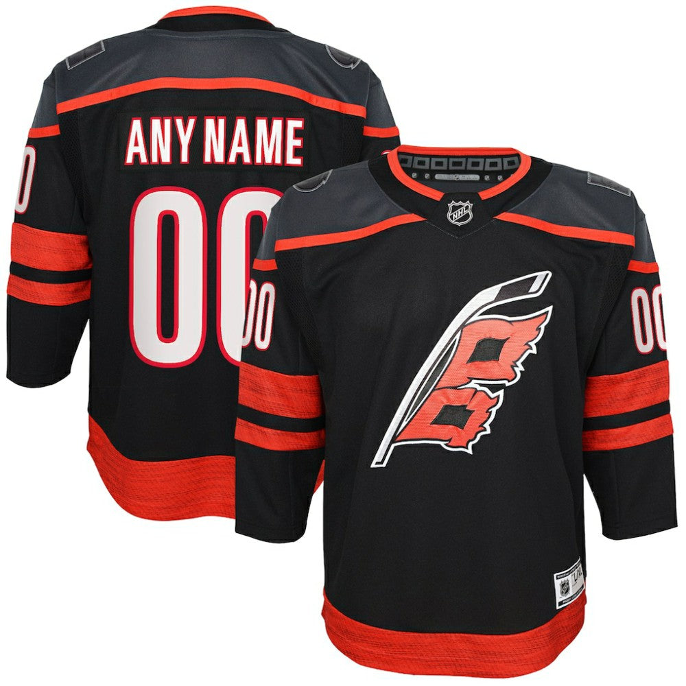 Carolina Hurricanes Youth Home Premier Custom Jersey - Black | US 200910429