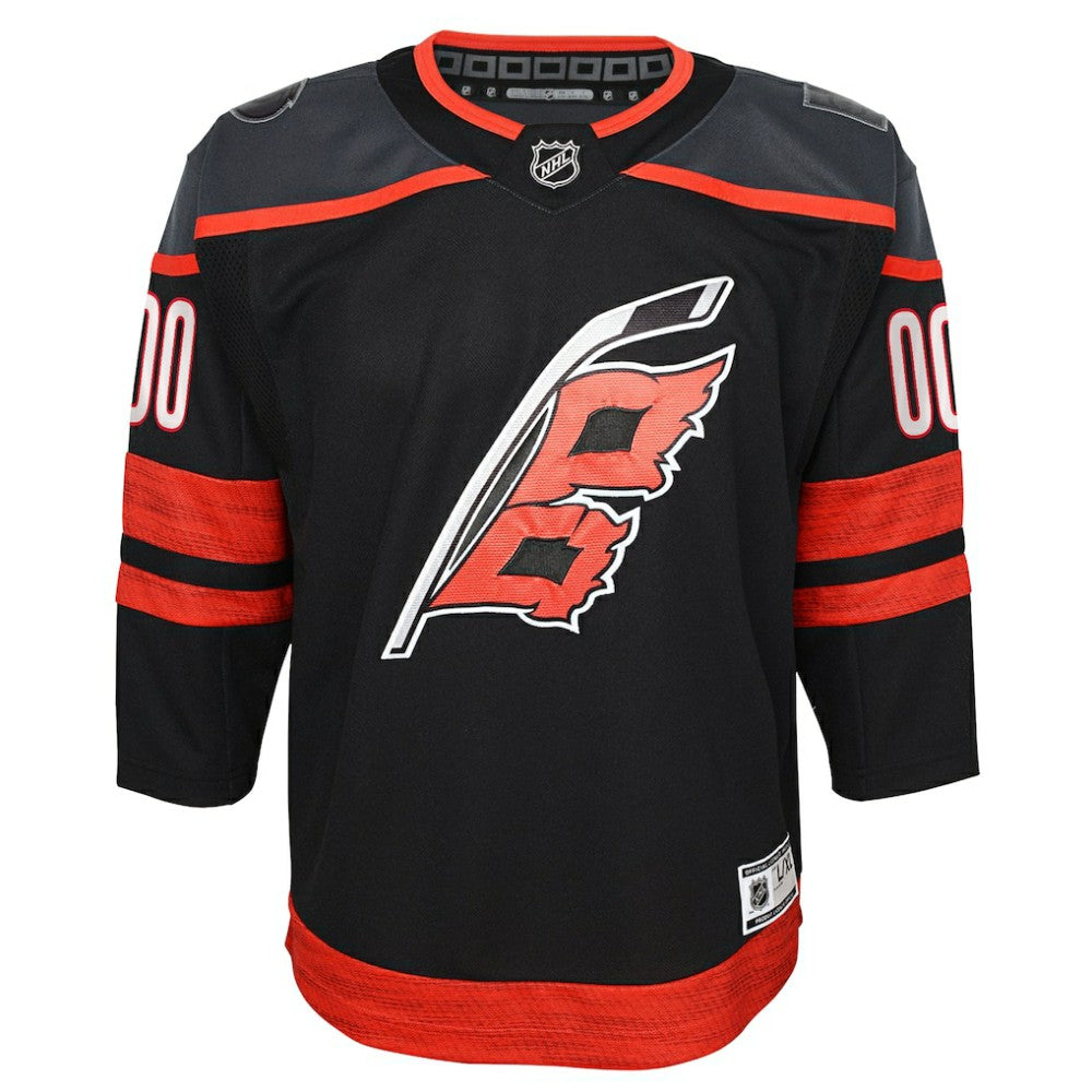 Carolina Hurricanes Youth Home Premier Custom Jersey - Black | US 200910429