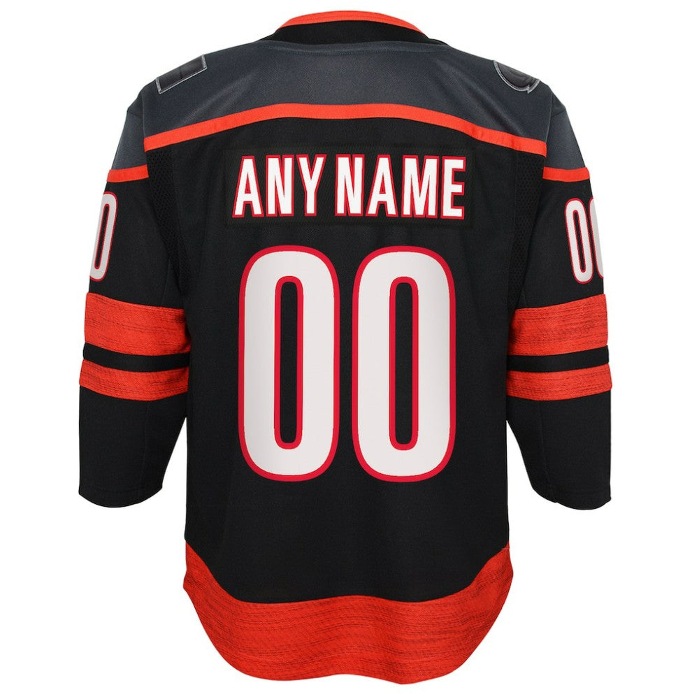 Carolina Hurricanes Youth Home Premier Custom Jersey - Black | US 200910429