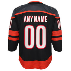 Carolina Hurricanes Youth Home Premier Custom Jersey - Black | US 200910429