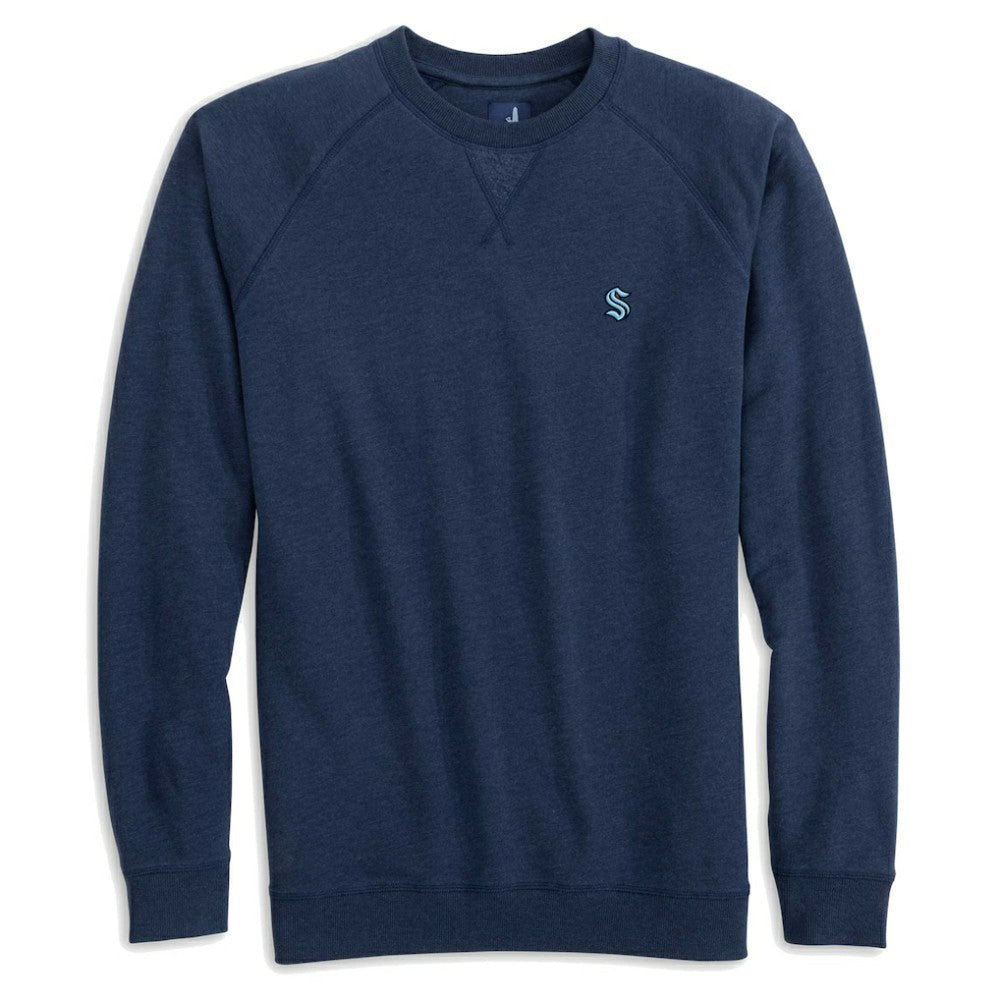 Seattle Kraken johnnie-O Freeman Tri-Blend Raglan Pullover Sweatshirt - Deep Sea Blue | US 200910697