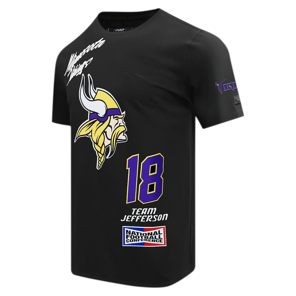 Justin Jefferson Minnesota Vikings Pro Standard Fast Lane Name & Number Player T-Shirt - Black T-shirts
