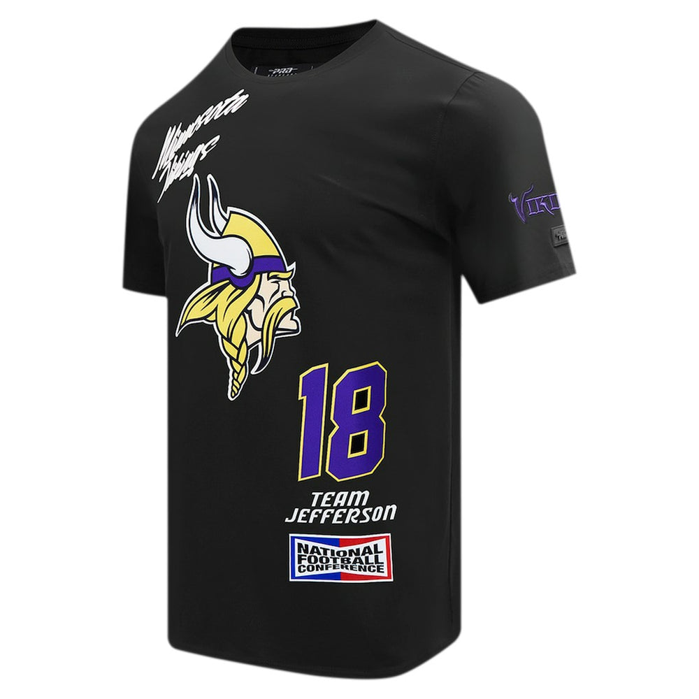 Justin Jefferson Minnesota Vikings Pro Standard Fast Lane Name & Number Player T-Shirt - Black T-shirts
