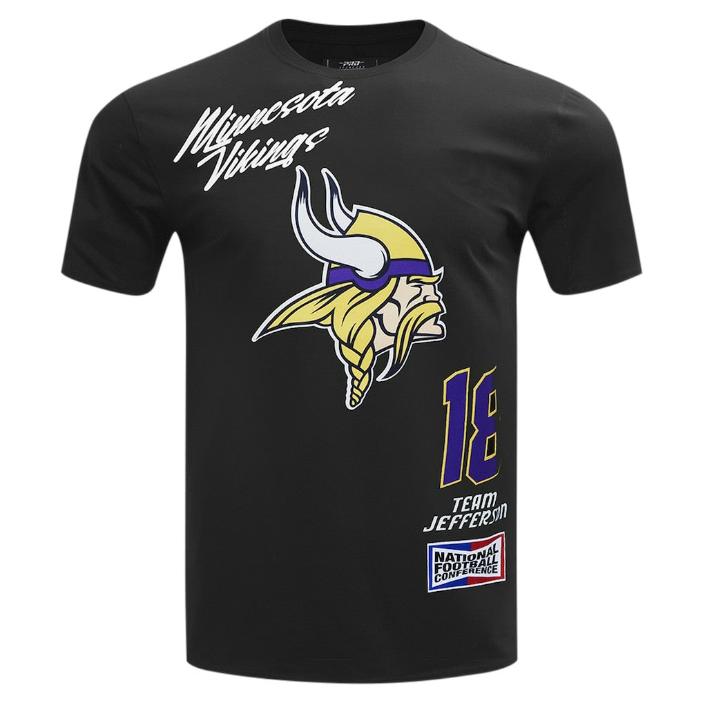 Justin Jefferson Minnesota Vikings Pro Standard Fast Lane Name & Number Player T-Shirt - Black T-shirts