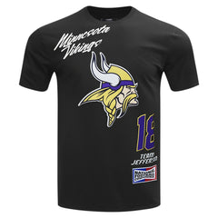 Justin Jefferson Minnesota Vikings Pro Standard Fast Lane Name & Number Player T-Shirt - Black T-shirts