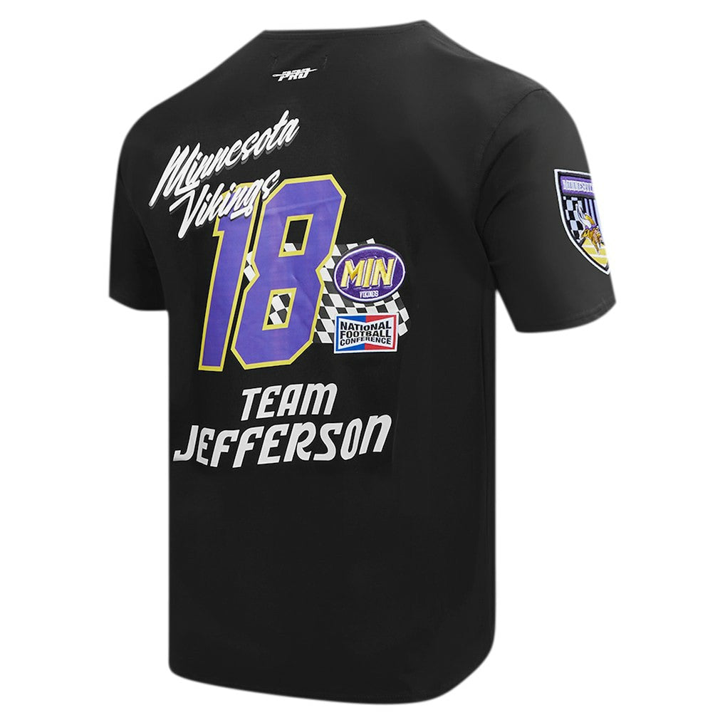 Justin Jefferson Minnesota Vikings Pro Standard Fast Lane Name & Number Player T-Shirt - Black T-shirts