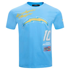 Justin Herbert Los Angeles Chargers Pro Standard Fast Lane Name & Number Player T-Shirt - Powder Blue T-shirts