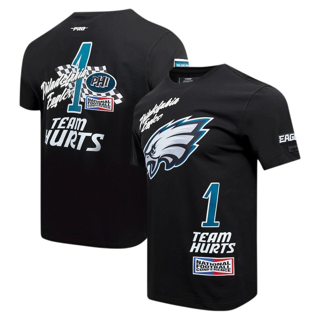Jalen Hurts Philadelphia Eagles Pro Standard Fast Lane Name & Number Player T-Shirt - Black T-shirts
