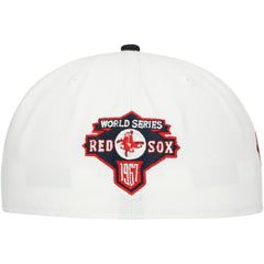 Boston Red Sox New Era Major Sidepatch 59FIFTY Fitted Hat - White/Navy Hats