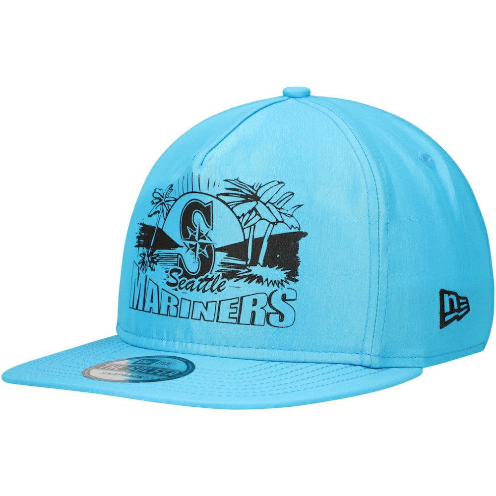 Seattle Mariners New Era Neon Golfer Snapback Hat - Blue Hats