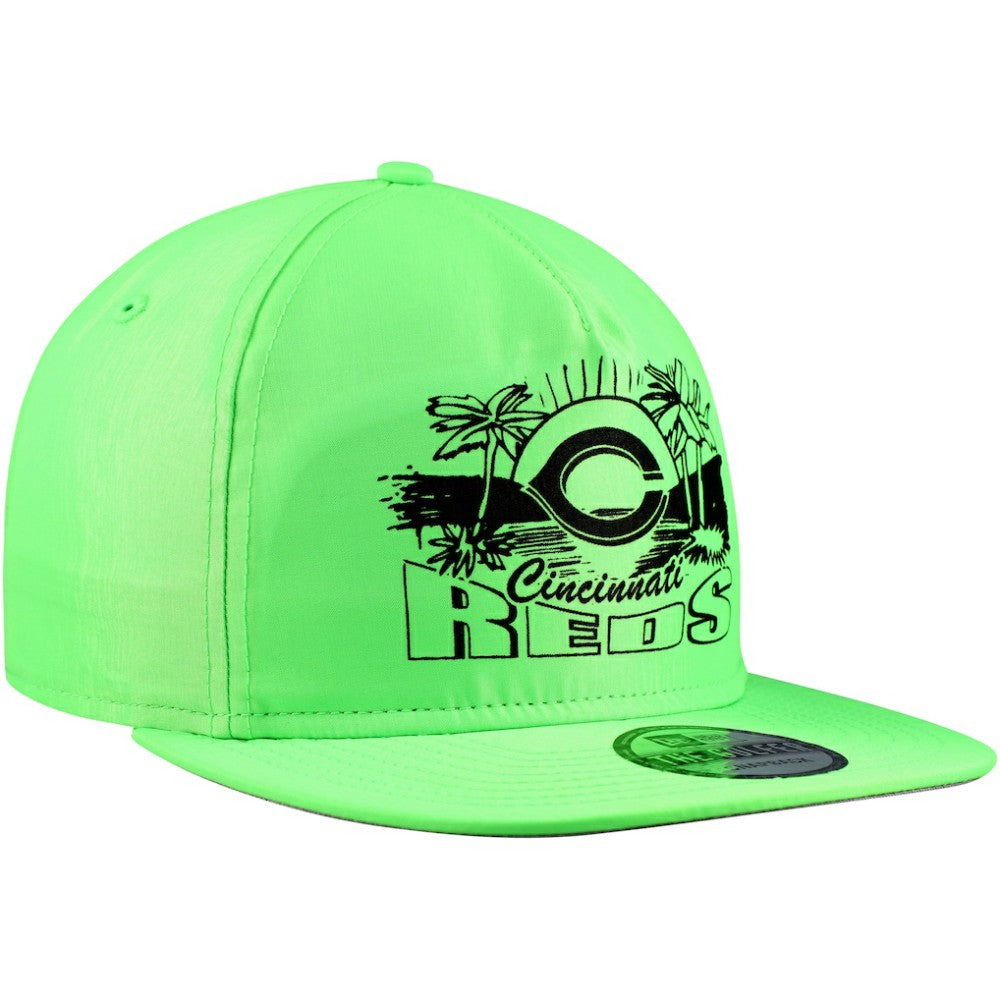 Cincinnati Reds New Era Neon Golfer Snapback Hat - Green Hats