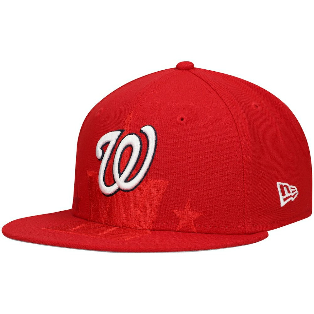 Washington Nationals New Era Shadow Logo 59FIFTY Fitted Hat - Red Hats