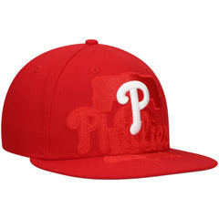 Philadelphia Phillies New Era Shadow Logo 59FIFTY Fitted Hat - Red Hats