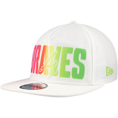 Atlanta Braves New Era Spring Spectrum Golfer Snapback Hat - White Hats