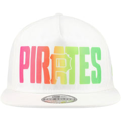 Pittsburgh Pirates New Era Spring Spectrum Golfer Snapback Hat - White Hats