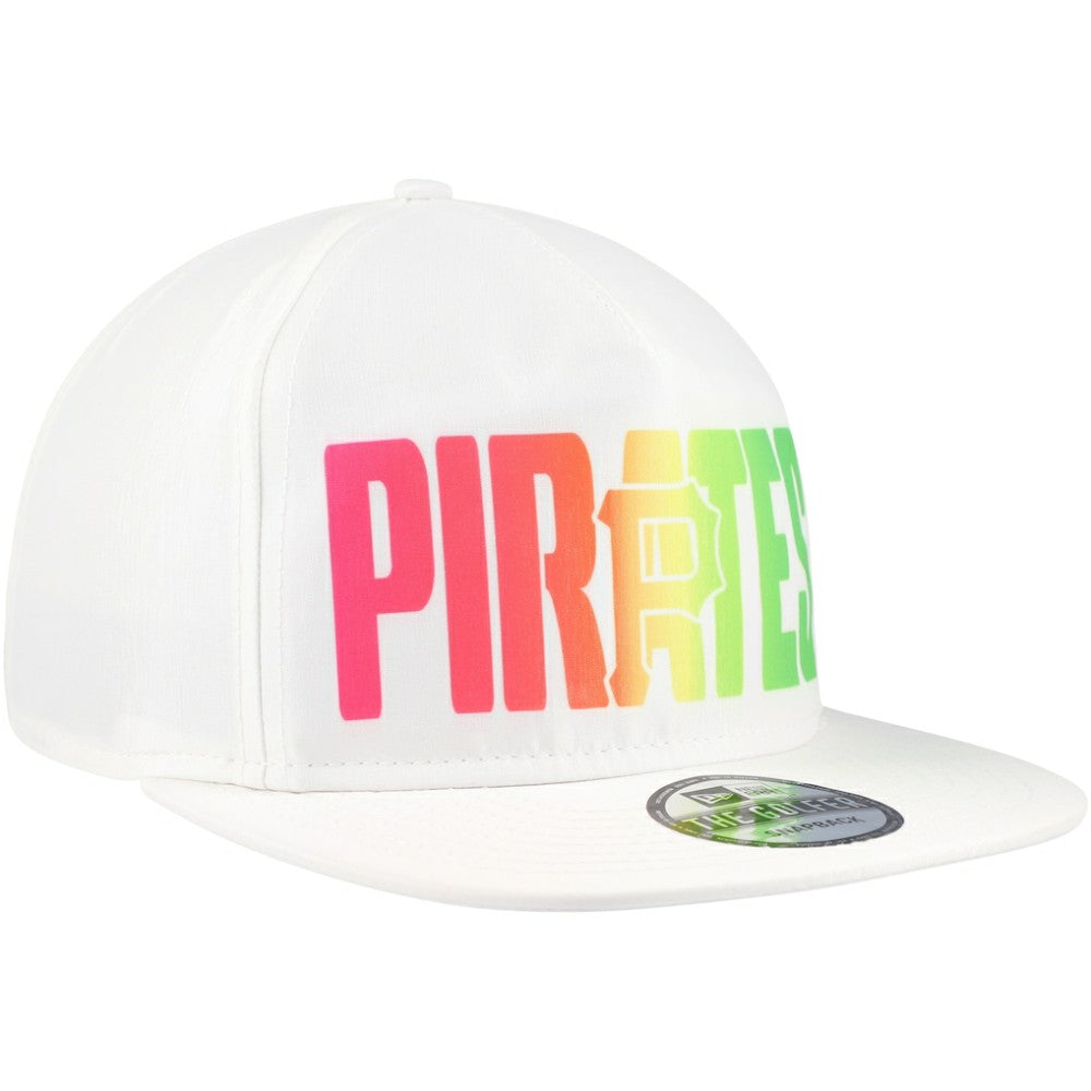 Pittsburgh Pirates New Era Spring Spectrum Golfer Snapback Hat - White Hats