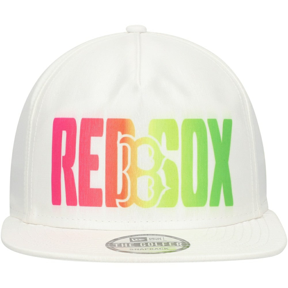 Boston Red Sox New Era Spring Spectrum Golfer Snapback Hat - White Hats