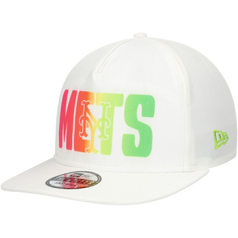 New York Mets New Era Spring Spectrum Golfer Snapback Hat - White Hats