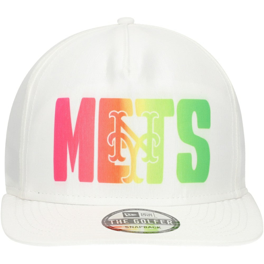 New York Mets New Era Spring Spectrum Golfer Snapback Hat - White Hats