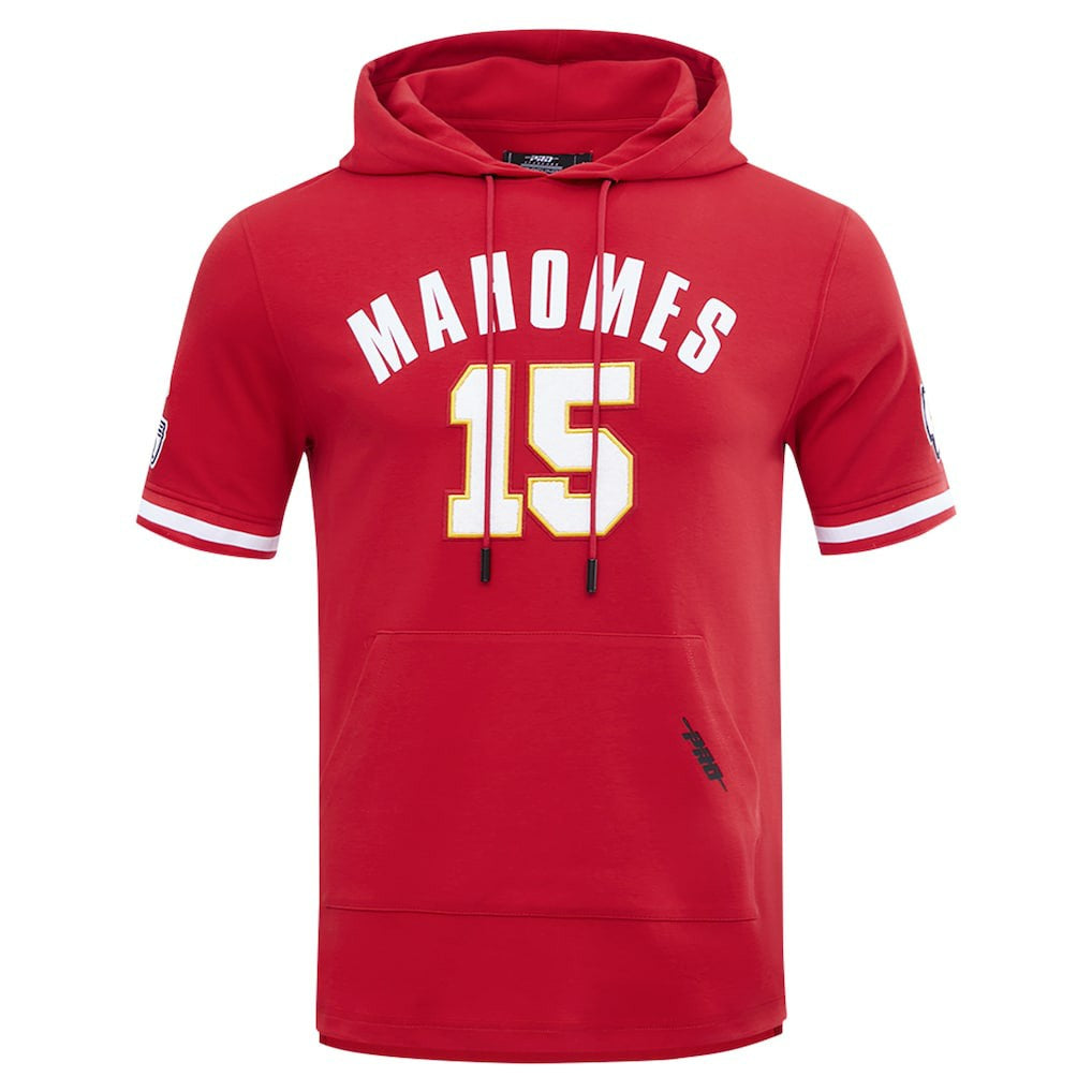 Patrick Mahomes Kansas City Chiefs Pro Standard Player Name & Number Hoodie T-Shirt - Red Hoodies