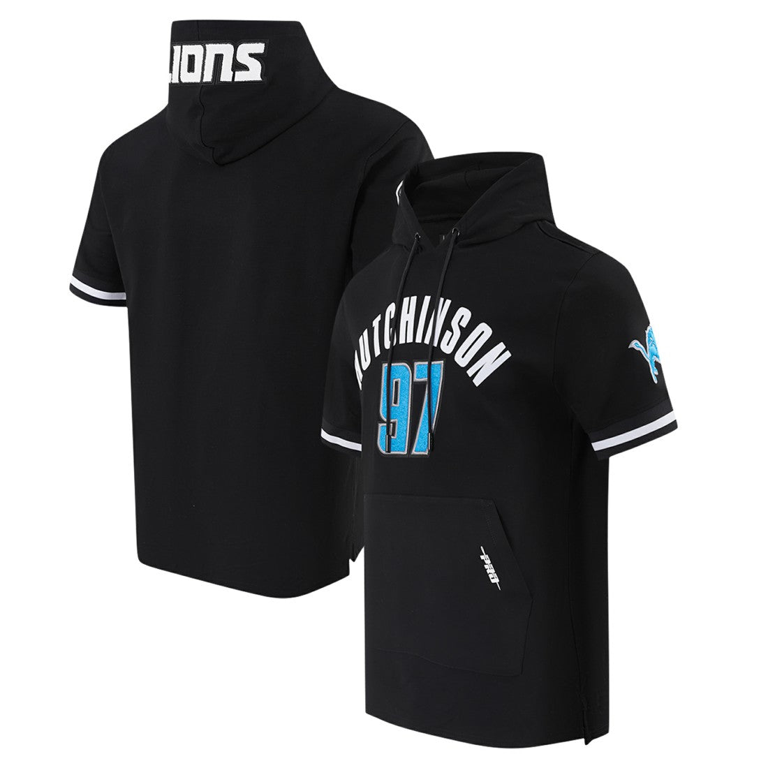 Aidan Hutchinson Detroit Lions Pro Standard Player Name & Number Hoodie T-Shirt - Black Hoodies
