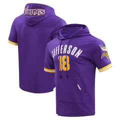 Justin Jefferson Minnesota Vikings Pro Standard Player Name & Number Hoodie T-Shirt - Purple Hoodies
