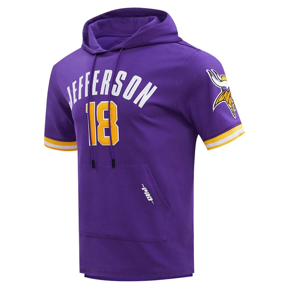 Justin Jefferson Minnesota Vikings Pro Standard Player Name & Number Hoodie T-Shirt - Purple Hoodies