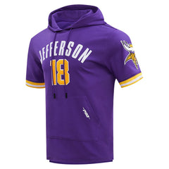 Justin Jefferson Minnesota Vikings Pro Standard Player Name & Number Hoodie T-Shirt - Purple Hoodies
