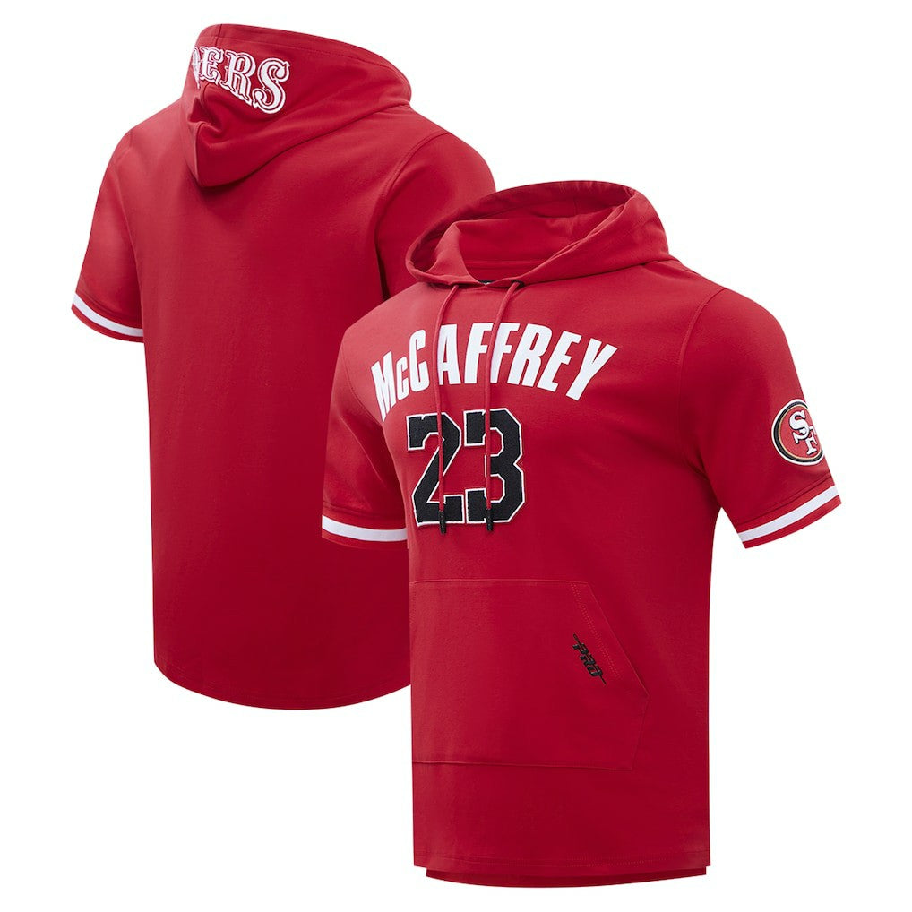 Christian McCaffrey San Francisco 49ers Pro Standard Player Name & Number Hoodie T-Shirt - Scarlet Hoodies