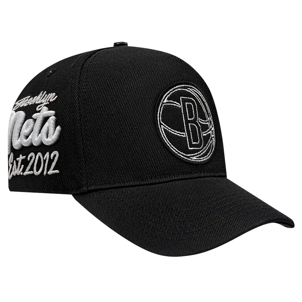 Brooklyn Nets Pro Standard Paint the City Pinch Front Snapback Hat Black outlet