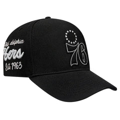 Philadelphia 76ers Pro Standard Paint the City Pinch Front Snapback Hat Black