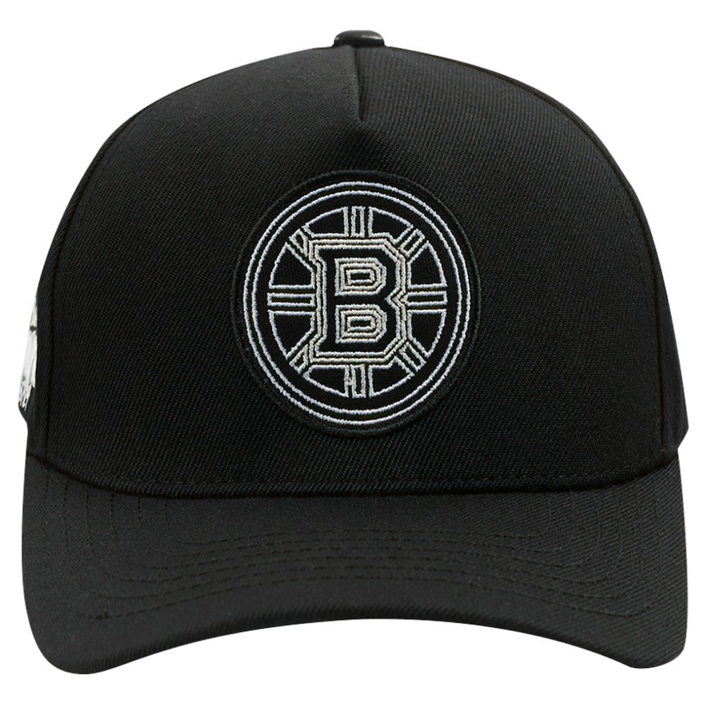 Boston Bruins Pro Standard Paint the City Pinch Front Snapback Hat - Black | US 200913837