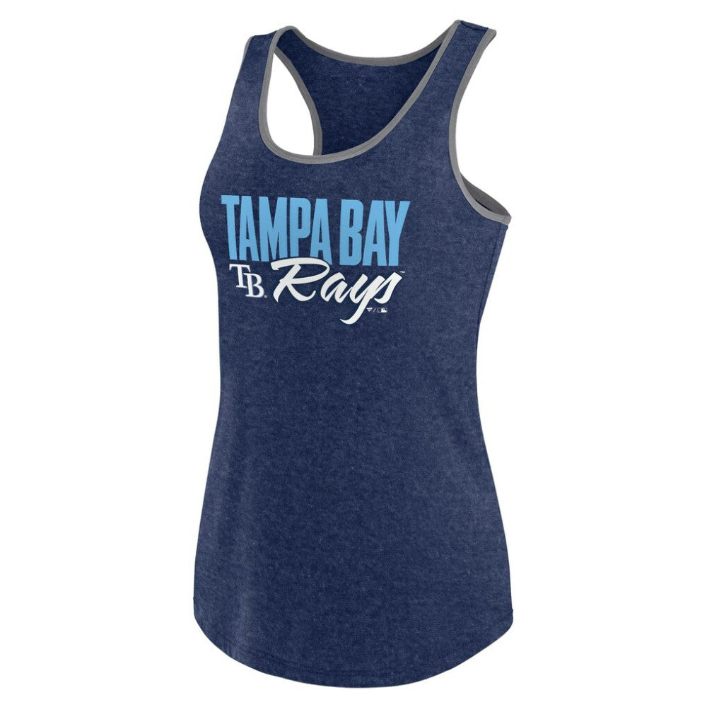 Tampa Bay Rays Profile Women's Plus Size Tank Top - Navy Tanks