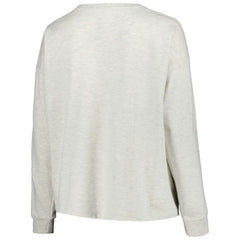 Atlanta Braves Profile Women's Plus Size French Terry Pullover Sweatshirt - Oatmeal Pullover
