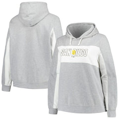 Profile San Diego Padres Women's Plus Size Pullover Hoodie - Heather Gray Hoodies