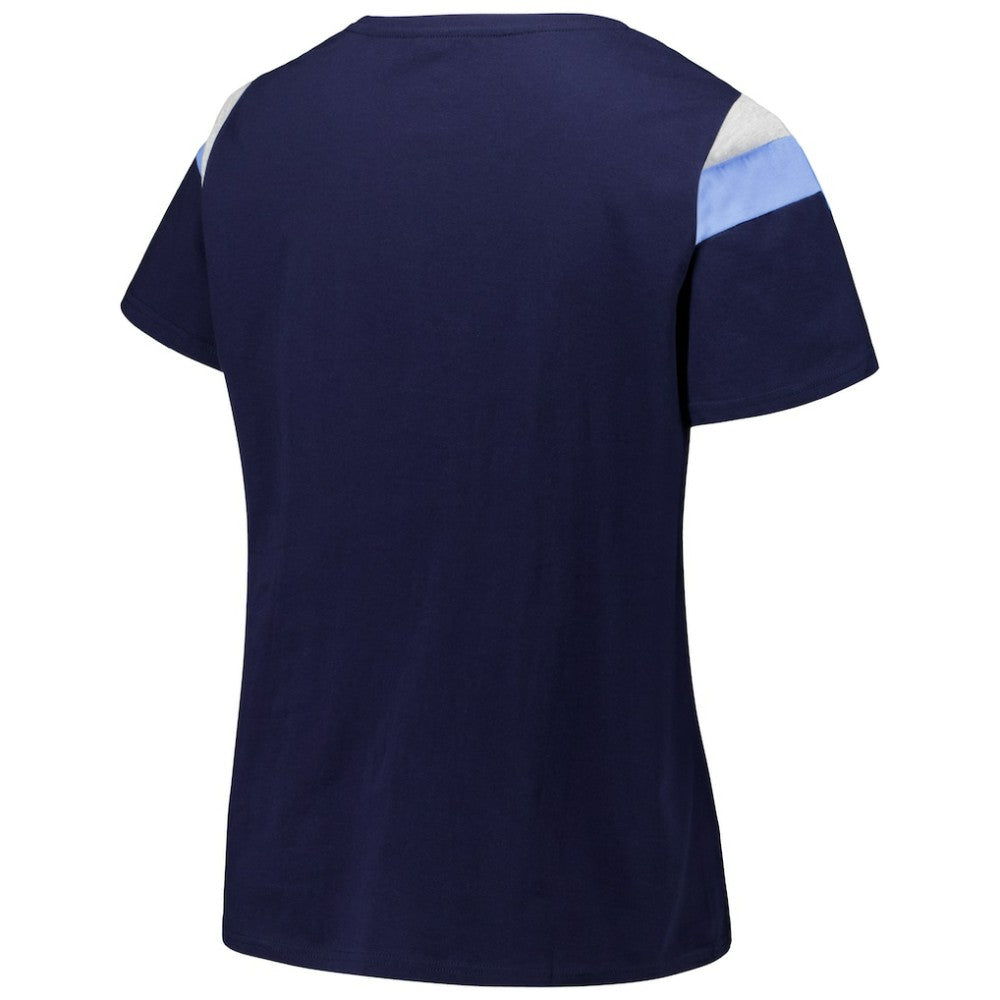 Tampa Bay Rays Profile Women's Plus Size Scoop Neck T-Shirt - Navy T-shirts