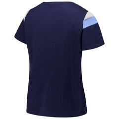 Tampa Bay Rays Profile Women's Plus Size Scoop Neck T-Shirt - Navy T-shirts