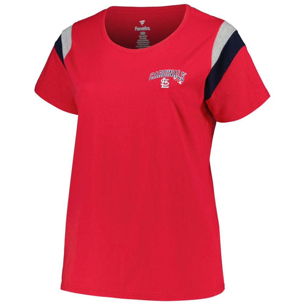 St. Louis Cardinals Profile Women's Plus Size Scoop Neck T-Shirt - Red T-shirts