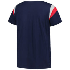 Cleveland Guardians Profile Women's Plus Size Scoop Neck T-Shirt - Navy T-shirts