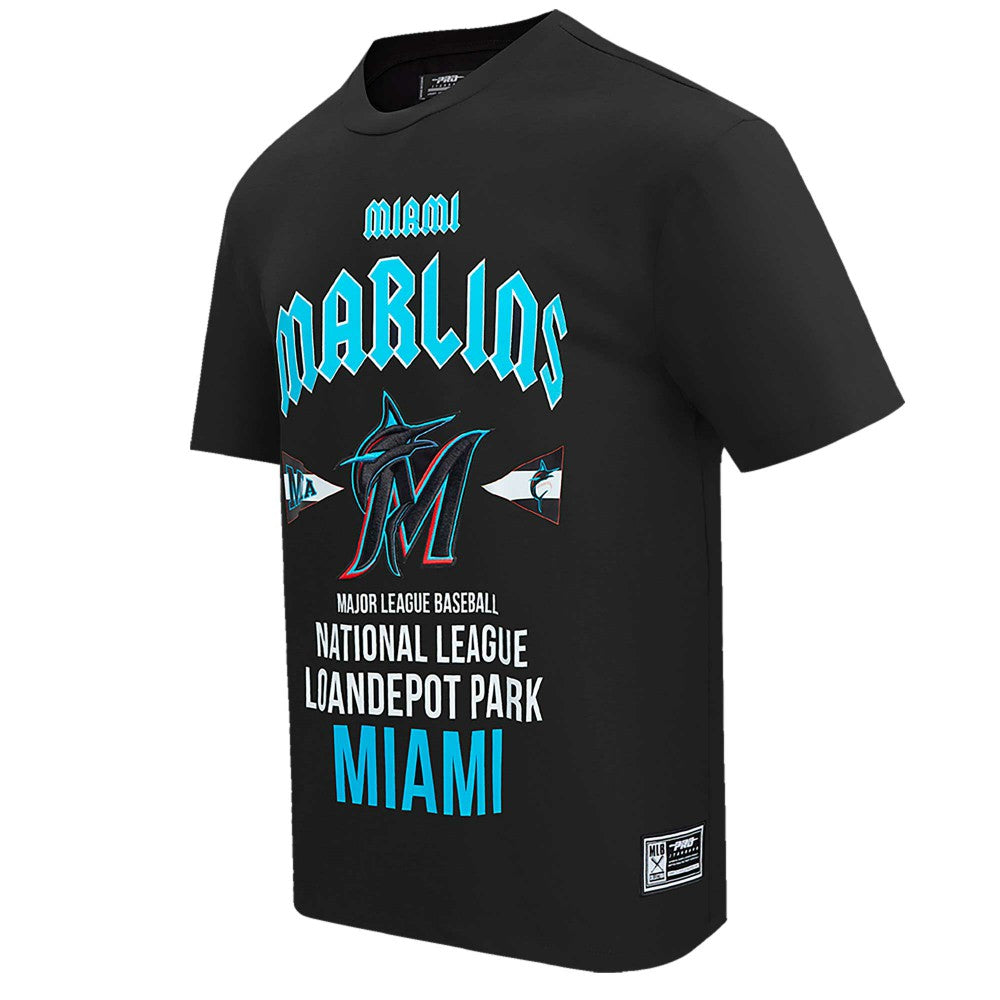 Miami Marlins Pro Standard Oversized City Tour T-Shirt - Black T-shirts
