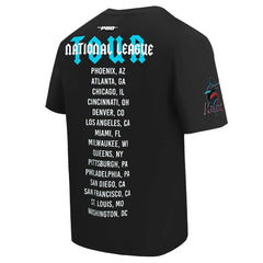 Miami Marlins Pro Standard Oversized City Tour T-Shirt - Black T-shirts