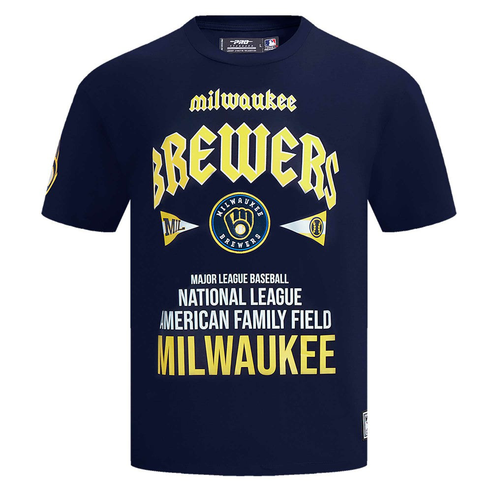 Milwaukee Brewers Pro Standard Oversized City Tour T-Shirt - Navy T-shirts