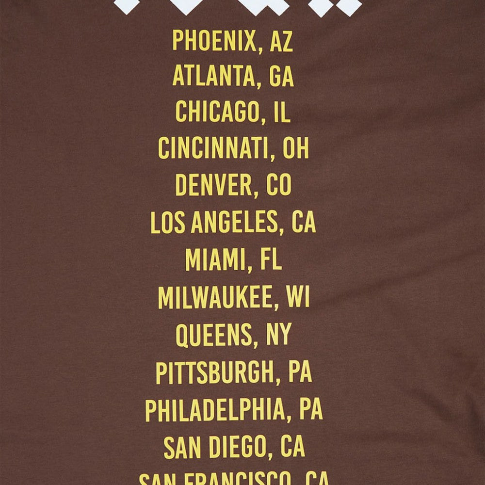 San Diego Padres Pro Standard Oversized City Tour T-Shirt - Brown T-shirts